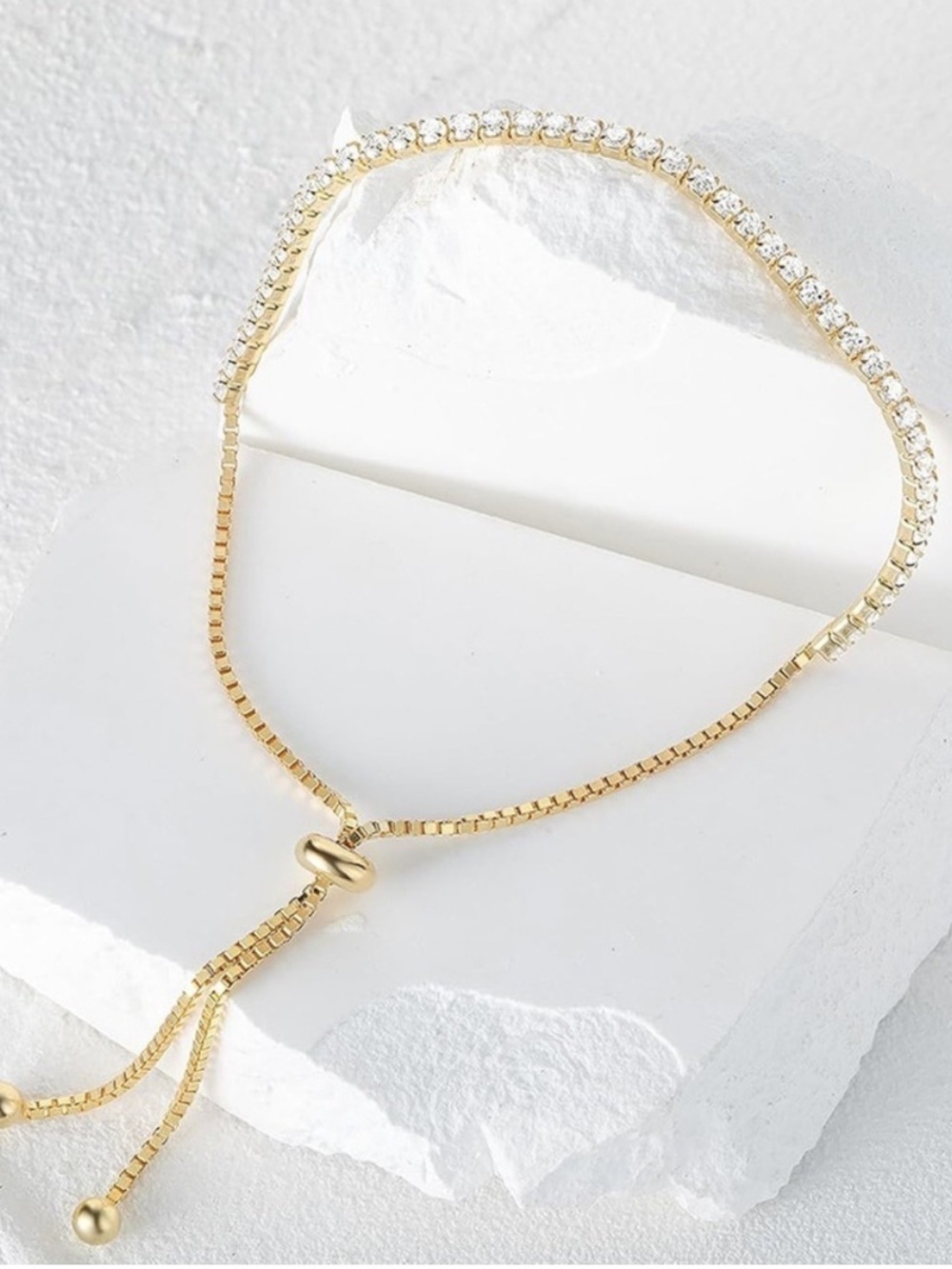 Celeste Luxe Crystal Tennis Slider Bracelet - Picture 5 of 6